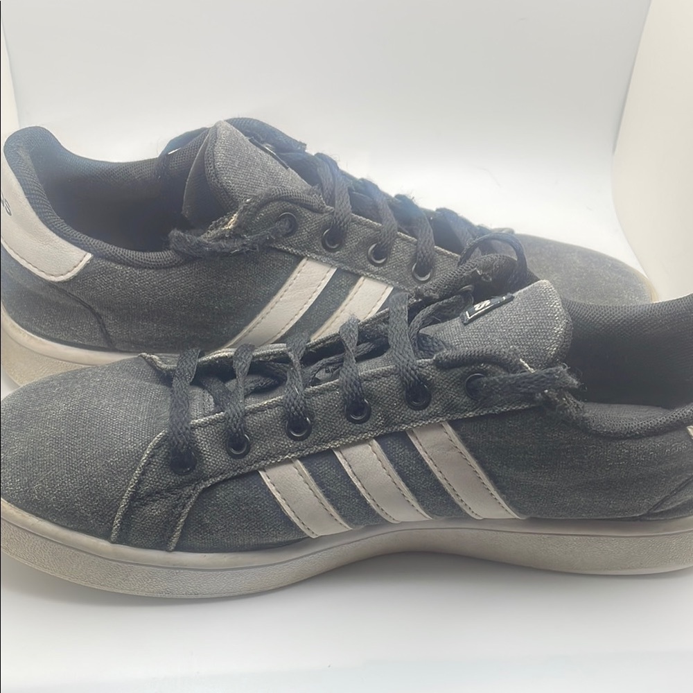 Adidas Men's Gray and White Sneakers - Picture 5 of 10